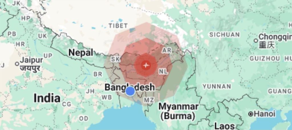 बंगलादेशमा भूकम्पको शक्तिशाली धक्का महसुस