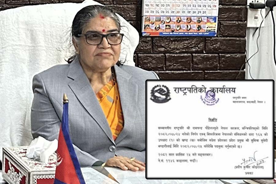 राष्ट्रपतिद्वारा मधेस प्रदेशका प्रमुख सुवेदीलाई पदमुक्त