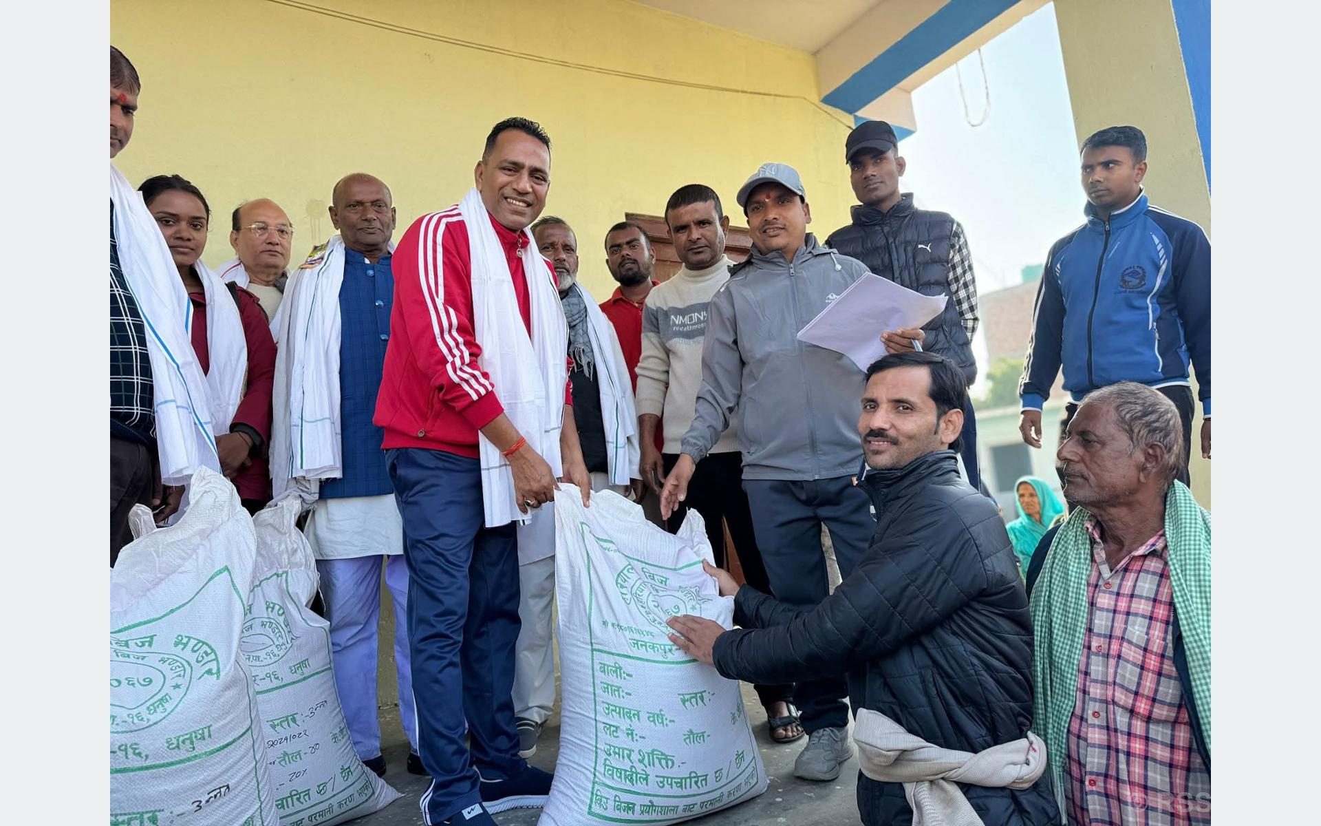 किसानलाई अनुदानमा गहुँको बीउ