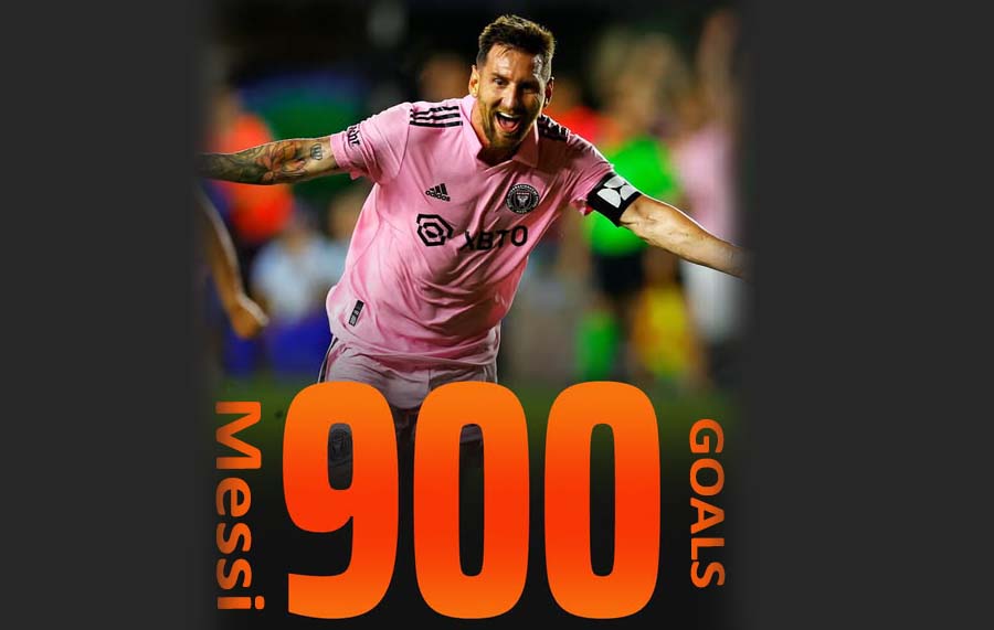 अर्जेन्टिनी फुटबलर लियोनेल मेसीले पूरा गरे ९०० गोल