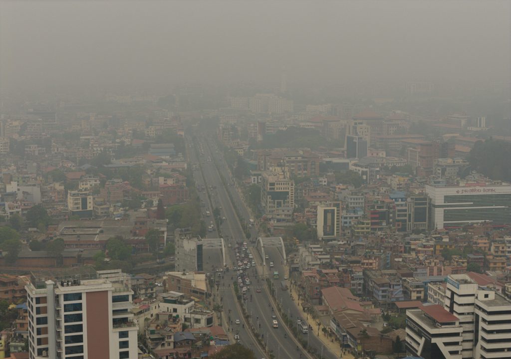 काठमाडौँको वायु प्रदूषण आज पनि निकै अस्वस्थको तहमै